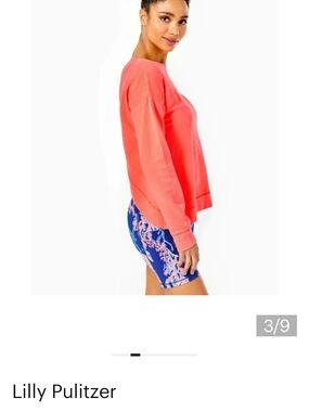 Lilly Pulitzer Coral Pink Crewneck Sweatshirt